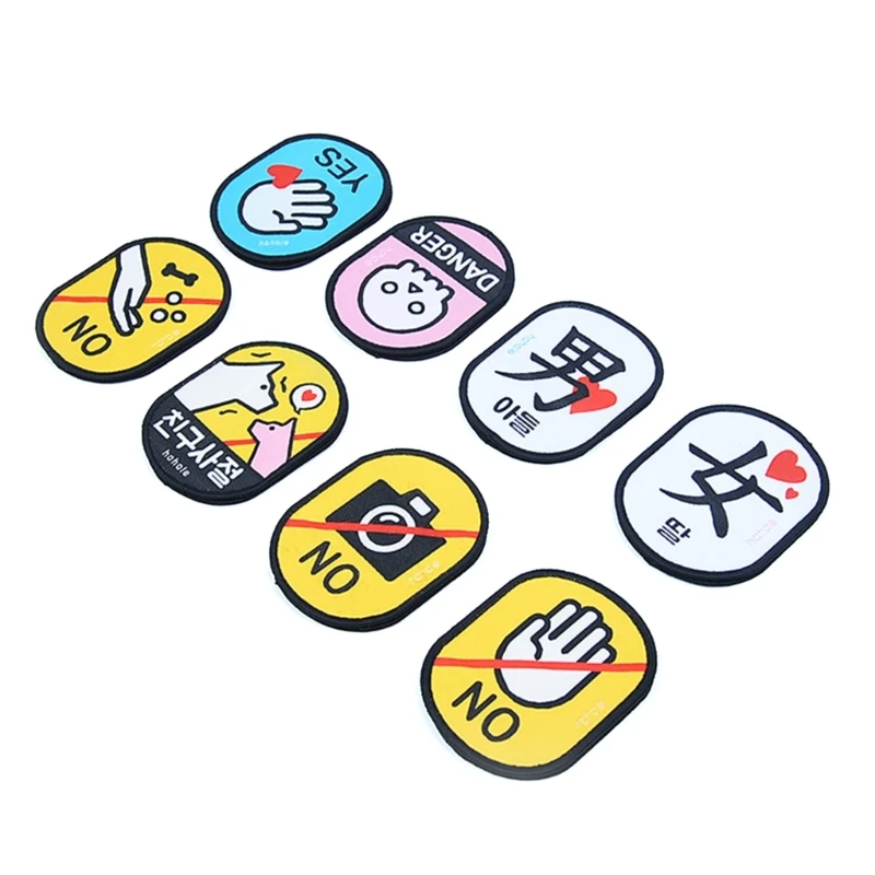 Pet Social Identification Labels Tear Resistant Dog Social Recognition Decals for Enthusiasts Easily Apply for Dress Up