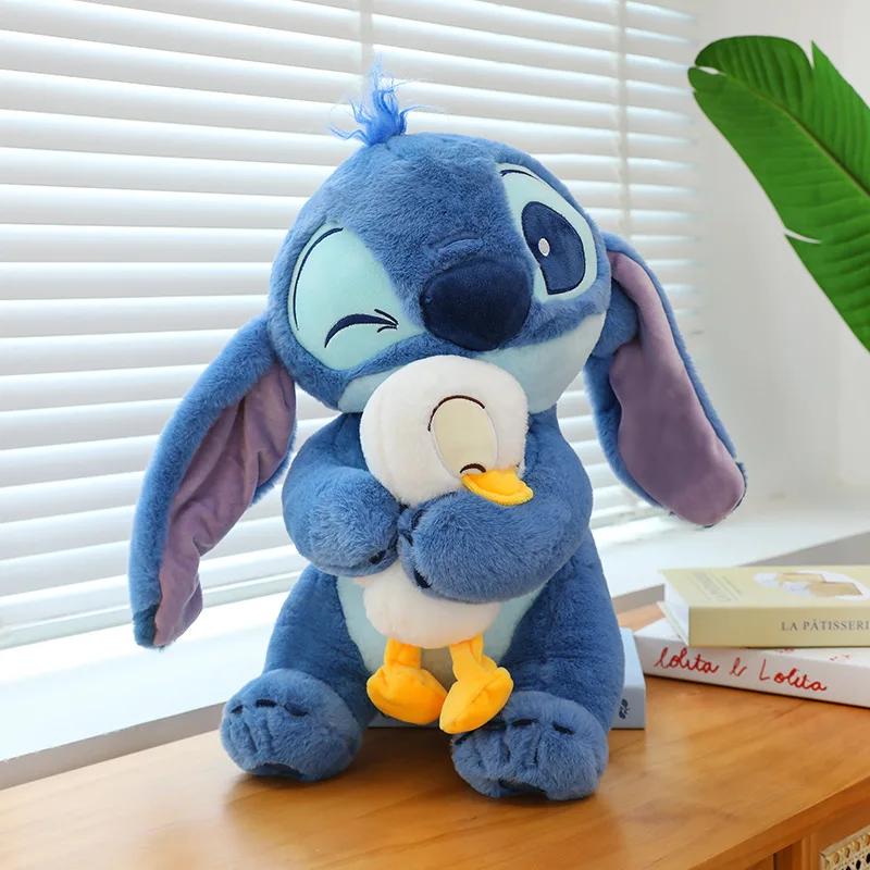 New Blue Pink Lilo & Stitch Hug The Duck Doll Cartoon Angel Plush Toy Cute Anime Soft Stuffed Kawaii Children's Birthday Gift New Blue Pink Lilo & Stitch Hug The Duck Doll Cartoon Angel Plush Toy Cute Anime Soft Stuffed Kawaii Children's Birthday Gift