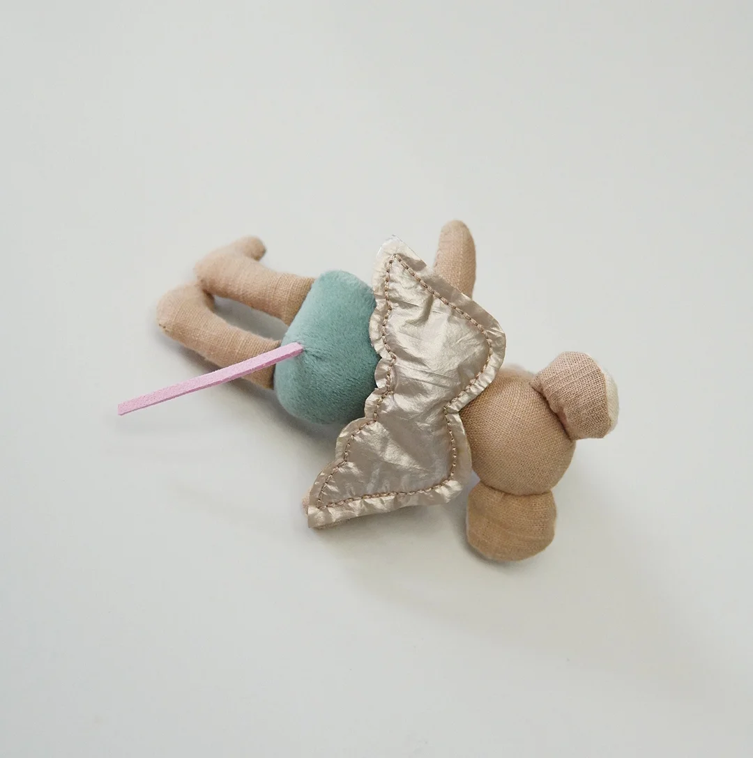 Danish fabric mouse doll cute angel wing mouse doll zodiac gift rag doll knick-knack