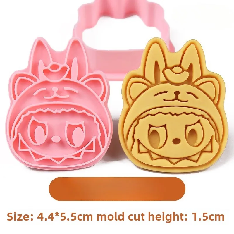 LABUBU Cookie Cutter Anime 3D Pressable Biscuit Mold Confectionery Cookie Stamp Baking Pastry Kitchen Bakeware Tools Cake Decor LABUBU Cookie Cutter Anime 3D Pressable Biscuit Mold Confectionery Cookie Stamp Baking Pastry Kitchen Bakeware Tools Cake Decor