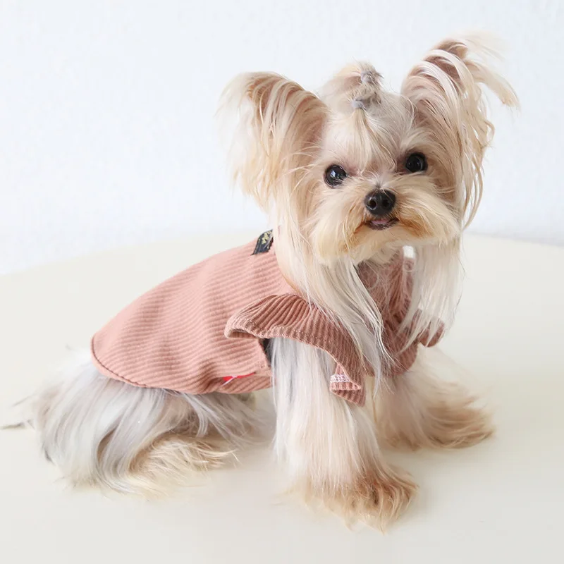 Autumn and Winter New Style Lapel Fly Sleeve Base Shirt High Neck Cat Clothing Pet Base Shirt Clothes Dog Hoodie Puppy Clothes Autumn and Winter New Style Lapel Fly Sleeve Base Shirt High Neck Cat Clothing Pet Base Shirt Clothes Dog Hoodie Puppy Clothes