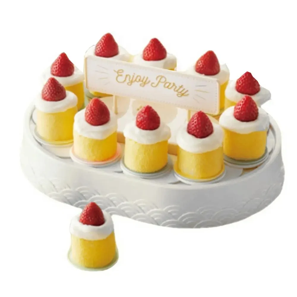 2-tier Automatic Rotating Cake Stand Sushi Dessert Cupcake Macaron Display Tray Wedding Birthday Party Supplies Cakes Turnables