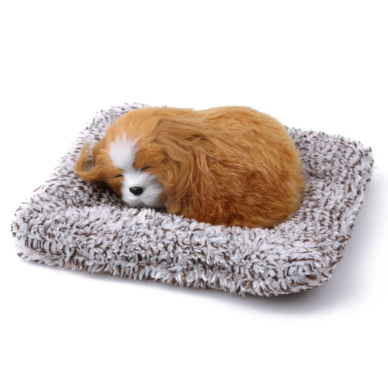 Car Stuffed Toys Lovely Simulation Animal Plush Sleeping Dogs Toy Kids For Car Interior Decor Accessories