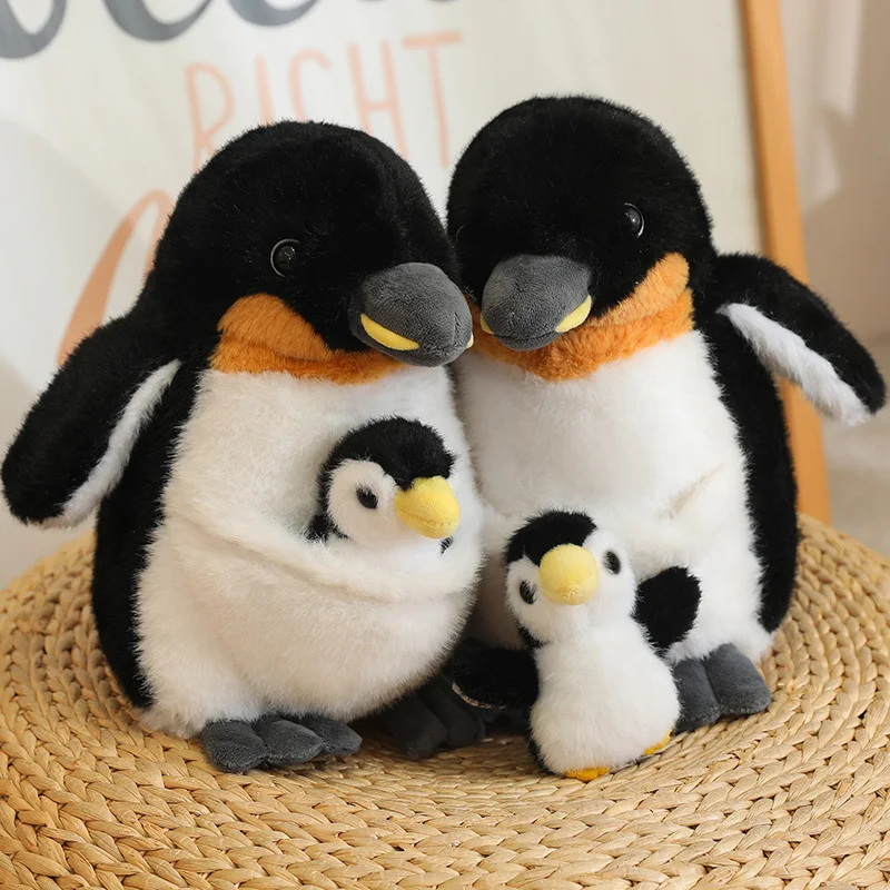 Artificial Creative Mother And Child Animal Plush Doll Koala Penguin Breeding Bag Plush Toy Birthday Gift For Boys And Girls