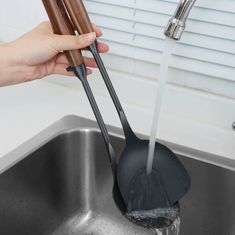 Cast Iron Spatula Long Spoon Deluxe Walnut Handle Cooking Tool Nonstick Special Kitchenware Accessories Cooking Spatula Spoon Cast Iron Spatula Long Spoon Deluxe Walnut Handle Cooking Tool Nonstick Special Kitchenware Accessories Cooking Spatula Spoon