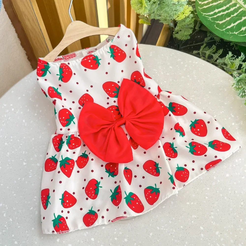 Cute Dog Dress Girl Dog Sleeveless Clothes Flower Printed Pet Apparel Doggies Bowknot Tulle Skirt Cat Clothing Small Puppy Dress Cute Dog Dress Girl Dog Sleeveless Clothes Flower Printed Pet Apparel Doggies Bowknot Tulle Skirt Cat Clothing Small Puppy Dress
