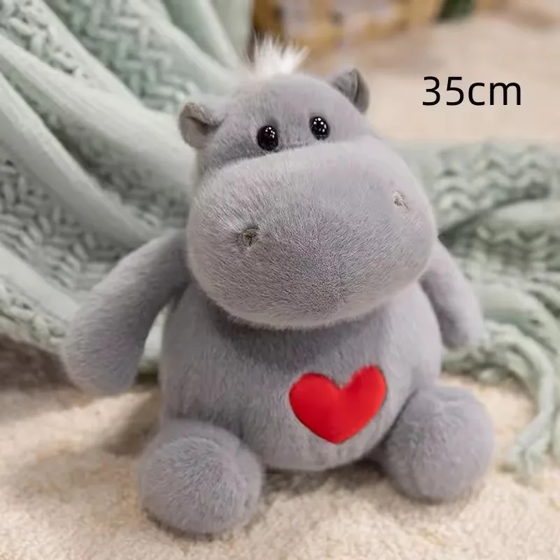 Cute Hippo Plush Toy Hippo With Love Heart Lifelike Ants Plush Doll Soft Stuffed Animal Doll Boys Girls Birthday Holiday Gift Cute Hippo Plush Toy Hippo With Love Heart Lifelike Ants Plush Doll Soft Stuffed Animal Doll Boys Girls Birthday Holiday Gift