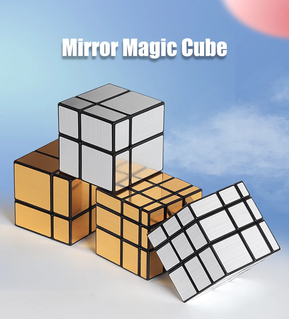 SENGSO Mirror Magic Cube 2x2 3x3 Golden Silver Magic Cubo Profession Puzzle High Quality Children's Toys SENGSO Mirror Magic Cube 2x2 3x3 Golden Silver Magic Cubo Profession Puzzle High Quality Children's Toys
