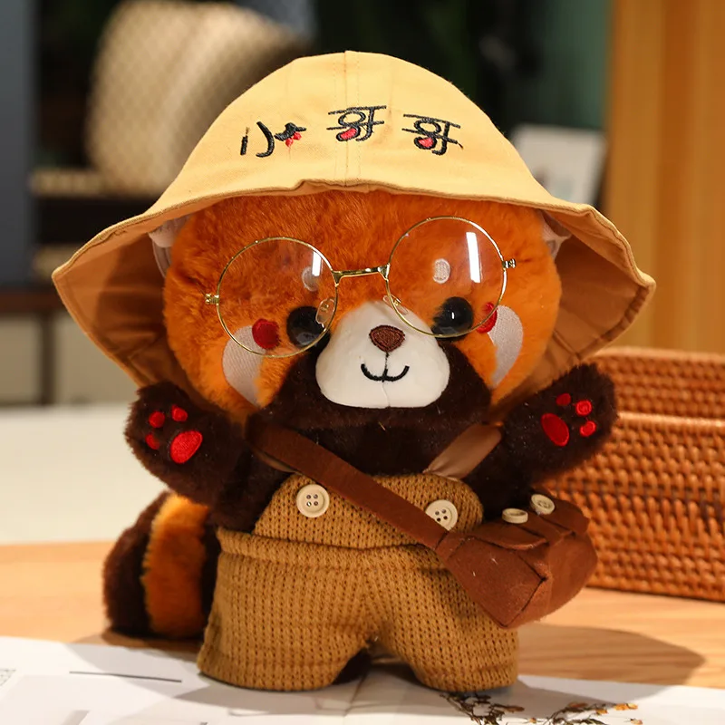 30cm cute raccoon into red brown red panda cosplay dress up plush toy Plush animal Soft pillow birthday gift for children 30cm cute raccoon into red brown red panda cosplay dress up plush toy Plush animal Soft pillow birthday gift for children