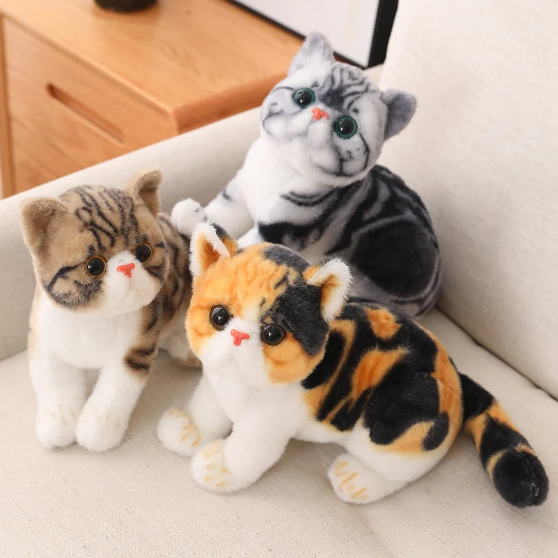 1pc 4 Colors INS Like Real Prone Cat Plush Doll Stuffed Pure Colors Grey White Yellow Kitten Toy Pets Animal Kids Gift 1pc 4 Colors INS Like Real Prone Cat Plush Doll Stuffed Pure Colors Grey White Yellow Kitten Toy Pets Animal Kids Gift