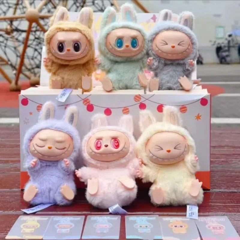 Labubu Monster V3 2 Collection Series Blind Box Teddy Vinyl Toy Animated Character Face Doll Mystery Surprise Keychain Kids Gift