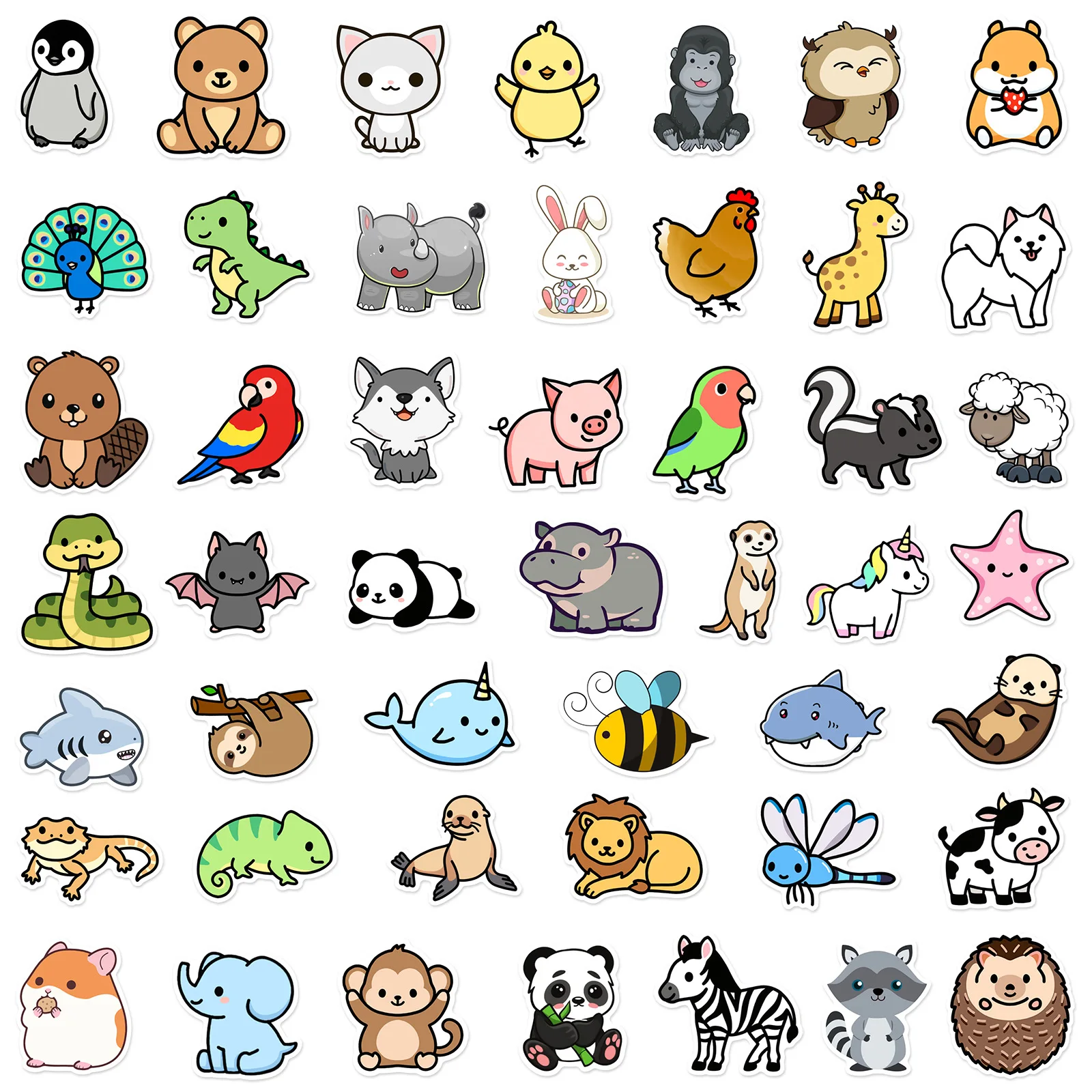 100PCS Cute Cartoon Animals Mix Graffiti Stickers DIY Phone Guitar Laptop Notebook Suitcase Cup Waterproof Sticker Kids Toy 100PCS Cute Cartoon Animals Mix Graffiti Stickers DIY Phone Guitar Laptop Notebook Suitcase Cup Waterproof Sticker Kids Toy