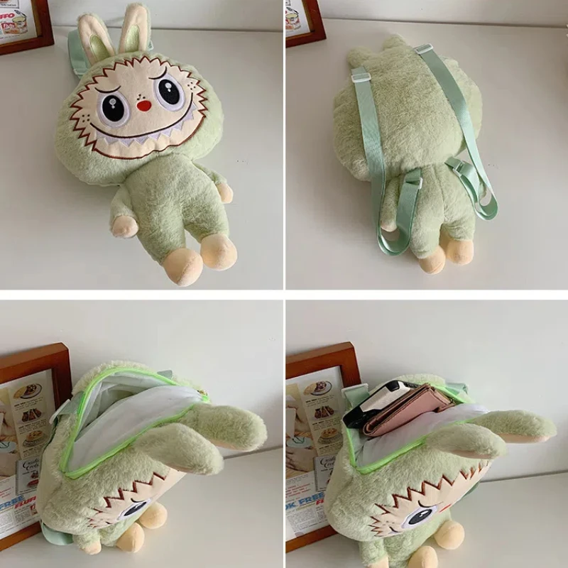 Labubu Cartoon Doll Large Capacity Backpack Anime New Portable Doll Bag Girl Outing Fashion Storage Bag Student Toy Gift Labubu Cartoon Doll Large Capacity Backpack Anime New Portable Doll Bag Girl Outing Fashion Storage Bag Student Toy Gift