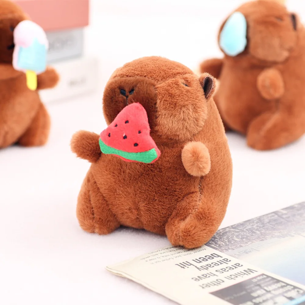 Cute Stuffed Animals Plush Capybara Keychain 12cm Cartoon Simulation Capybara Pendant Snot-Pulling Cute School Bag Pendant Cute Stuffed Animals Plush Capybara Keychain 12cm Cartoon Simulation Capybara Pendant Snot-Pulling Cute School Bag Pendant