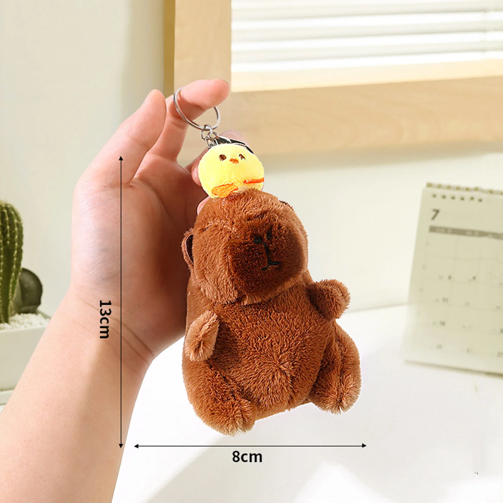 Cute Cartoon Capybara Pendant Plush Toy Doll Bag Hanging Ornaments Cute Kapila Keychain Doll Desktop Doll Ornaments Car Pendant