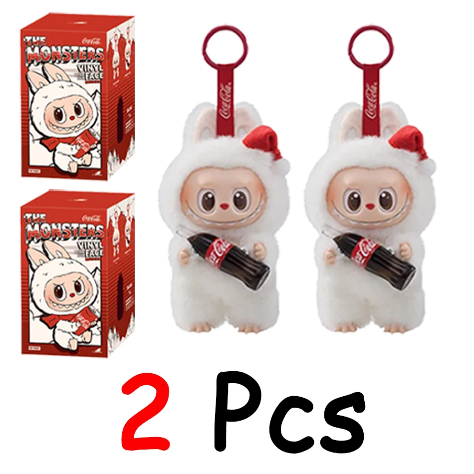 Labubu os monstros batimento cardíaco macaron esmalte rosto caixa cega estatueta de pvc bonito pingente ornamento boneca decoraç