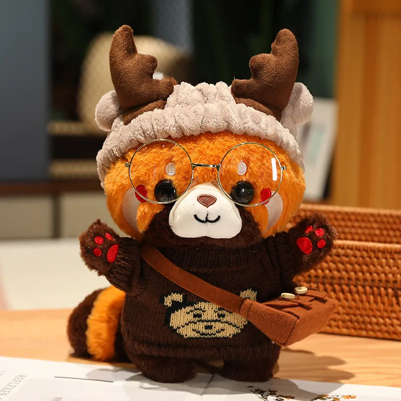 30cm cute raccoon into red brown red panda cosplay dress up plush toy Plush animal Soft pillow birthday gift for children 30cm cute raccoon into red brown red panda cosplay dress up plush toy Plush animal Soft pillow birthday gift for children