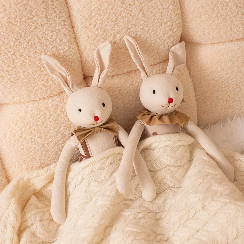 Stuffed Bunny Cloth Dress Toys Smoothing Toy for Infant Cuddling sleep doll for Girls Handmade Diversity Brown Rabbit Plushie Stuffed Bunny Cloth Dress Toys Smoothing Toy for Infant Cuddling sleep doll for Girls Handmade Diversity Brown Rabbit Plushie