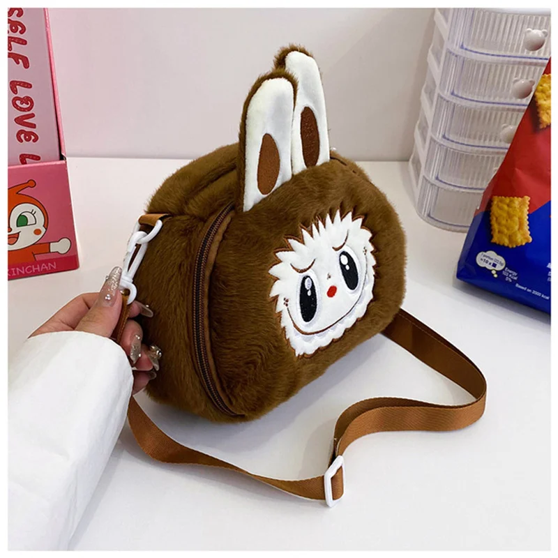Labubu The Monste Plush Make Up Cosmetic Bag Kawaii Cartoon Large Capacity Storage Bags Portable Handbag Shoulder Bag Girl Gifts Labubu The Monste Plush Make Up Cosmetic Bag Kawaii Cartoon Large Capacity Storage Bags Portable Handbag Shoulder Bag Girl Gifts