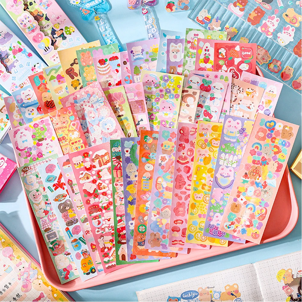 Kawaii Stickers for Kids Cute Stationary Aesthetic Diary Decoration Art Supplies Stickers for Scrapbooking Lot Korean Paper Desk Kawaii Stickers for Kids Cute Stationary Aesthetic Diary Decoration Art Supplies Stickers for Scrapbooking Lot Korean Paper Desk