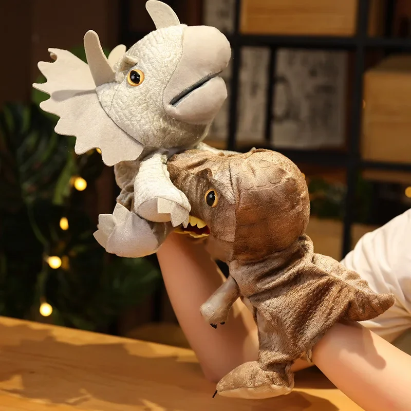 Stuffed Plush Animals Toys Hand Finger Puppet Kawaii Dolls Educational Baby Toys Learning & Education Monkey Tiger Children Gift