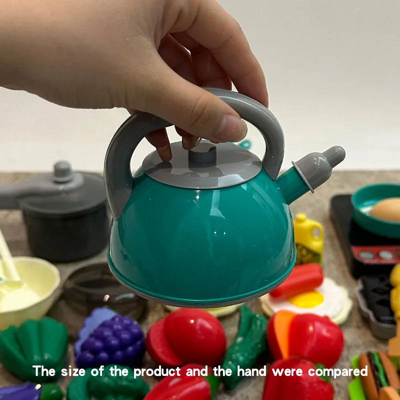 Kids Kitchen Toy Set - Pretend to play with cooking POTS, stoves and other food toys - for boys and girls ages 3-6!