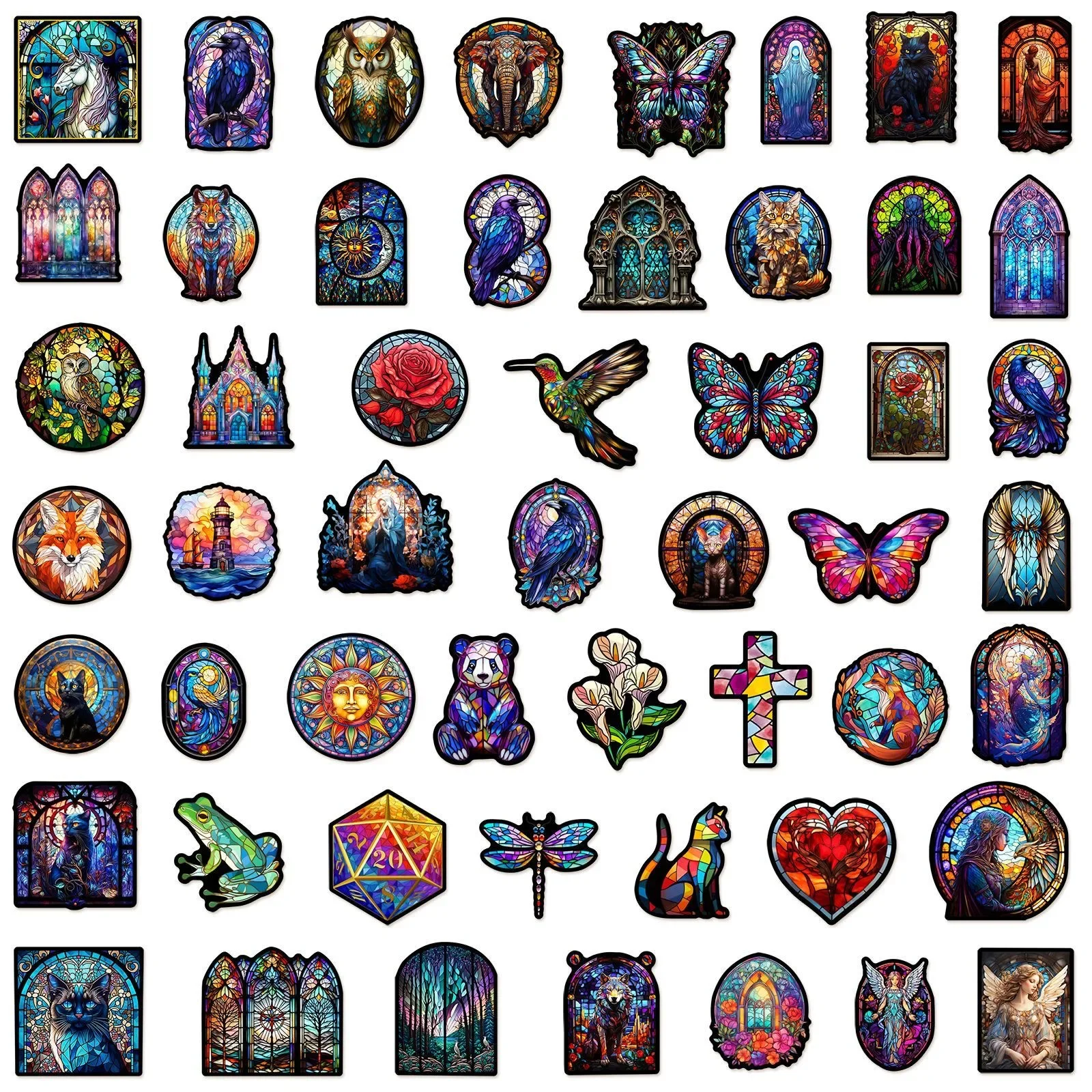 10/50/100PCS Cool Gothic Glass Cat Animal Stickers Aesthetic DIY Scrapbooking Luggage Guitar Car Graffiti Decoration Sticker Toy 10/50/100PCS Cool Gothic Glass Cat Animal Stickers Aesthetic DIY Scrapbooking Luggage Guitar Car Graffiti Decoration Sticker Toy