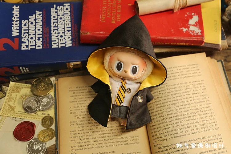 Labubu Rabu Doll Clothes Set Pendant Doll Clothes Decoration 15 17cm Size Doll Clothes School Uniform Magic Academy