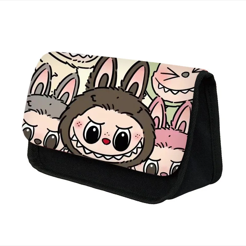 Labubu Pencil Cases Kawaii Large Capacity Pencil Storage Bag Student Stationery Organizer Pouch School Office Supplies Kids Gift