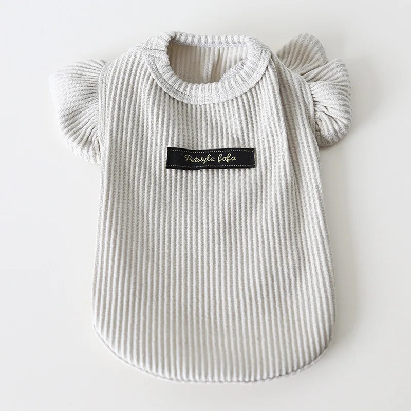 Autumn and Winter New Style Lapel Fly Sleeve Base Shirt High Neck Cat Clothing Pet Base Shirt Clothes Dog Hoodie Puppy Clothes Autumn and Winter New Style Lapel Fly Sleeve Base Shirt High Neck Cat Clothing Pet Base Shirt Clothes Dog Hoodie Puppy Clothes
