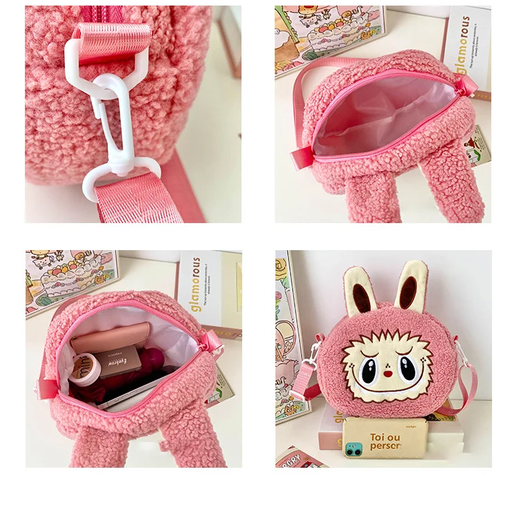Cute Labubu Single Shoulder Bag Cartoon Anime Lovely Style Large Capacity Handbag Funny Crossbody Bag Travel Hiking Girl Gifts Cute Labubu Single Shoulder Bag Cartoon Anime Lovely Style Large Capacity Handbag Funny Crossbody Bag Travel Hiking Girl Gifts
