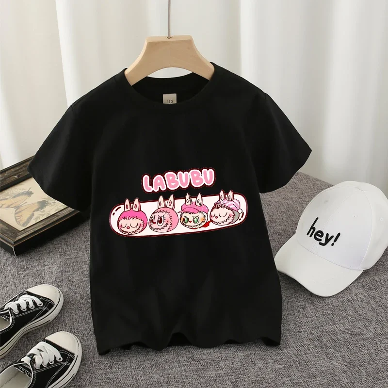 Labubu Kids T-shirt Cotton Cute Anime Print Tees Short Sleeve Kawaii Pink Cartoon Girl Summer Casual Clothes Birthday Party Gift Labubu Kids T-shirt Cotton Cute Anime Print Tees Short Sleeve Kawaii Pink Cartoon Girl Summer Casual Clothes Birthday Party Gift