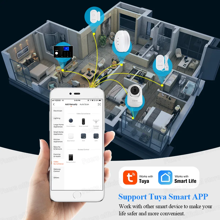 Fuers 5MP IP Camera Tuya Smart Home Indoor WiFi Wireless Surveillance Camera Automatic Tracking CCTV Security Baby Pet Monitor Fuers 5MP IP Camera Tuya Smart Home Indoor WiFi Wireless Surveillance Camera Automatic Tracking CCTV Security Baby Pet Monitor