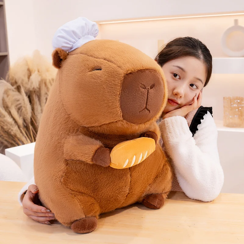 28-50cm Cook Capybara Plush Simulation Baker Kapibala Anime Fluffty Toy Cute Bread Doll Stuffed Animals Soft Doll Xmas Gift 28-50cm Cook Capybara Plush Simulation Baker Kapibala Anime Fluffty Toy Cute Bread Doll Stuffed Animals Soft Doll Xmas Gift