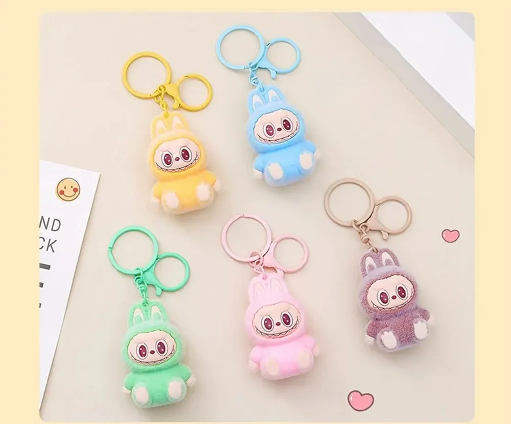 Cute Labubu Doll Pendant Keychain Exquisite Doll Fluff Pvc Toy Phone Ornaments Bag Charms Car Key Chain Kawaii Accessories Gifts Cute Labubu Doll Pendant Keychain Exquisite Doll Fluff Pvc Toy Phone Ornaments Bag Charms Car Key Chain Kawaii Accessories Gifts