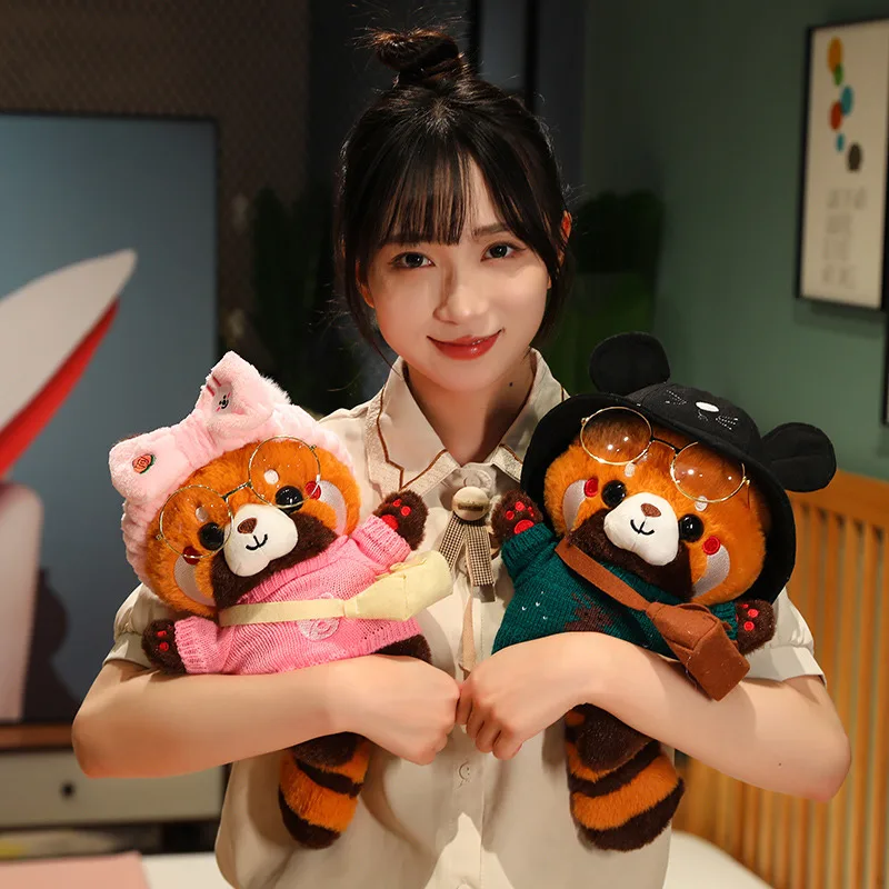 30cm cute raccoon into red brown red panda cosplay dress up plush toy Plush animal Soft pillow birthday gift for children 30cm cute raccoon into red brown red panda cosplay dress up plush toy Plush animal Soft pillow birthday gift for children