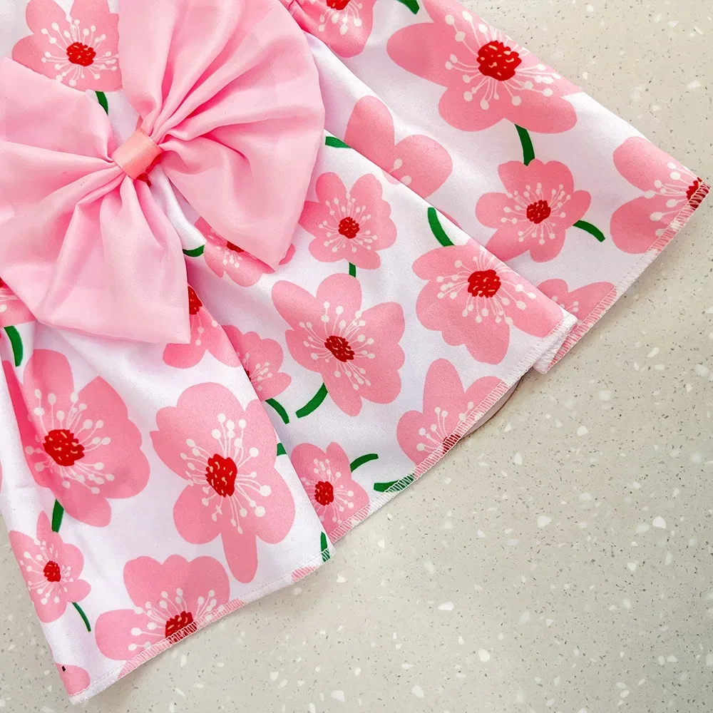 Cute Dog Dress Girl Dog Sleeveless Clothes Flower Printed Pet Apparel Doggies Bowknot Tulle Skirt Cat Clothing Small Puppy Dress Cute Dog Dress Girl Dog Sleeveless Clothes Flower Printed Pet Apparel Doggies Bowknot Tulle Skirt Cat Clothing Small Puppy Dress