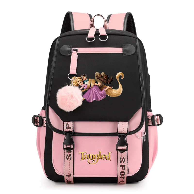 Tangled Rapunzel Princess Backpacks Teenager USB Charging Laptop Backpack Women Men Rucksack Travel Bag Mochila Tangled Rapunzel Princess Backpacks Teenager USB Charging Laptop Backpack Women Men Rucksack Travel Bag Mochila