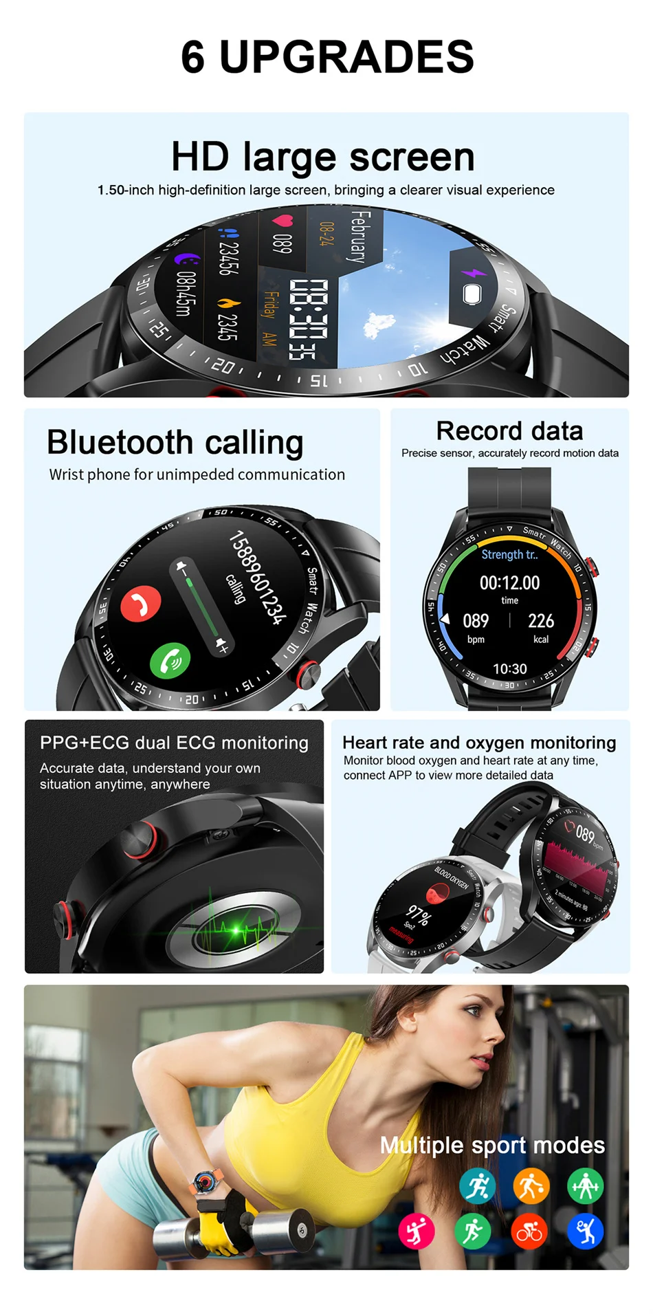 2024 New Bluetooth Call Smart Watch Men 360*360 HD Display Heart Rate Fitness Tracker ECG+PPG Business Smartwatches For Huawei 2024 New Bluetooth Call Smart Watch Men 360*360 HD Display Heart Rate Fitness Tracker ECG+PPG Business Smartwatches For Huawei
