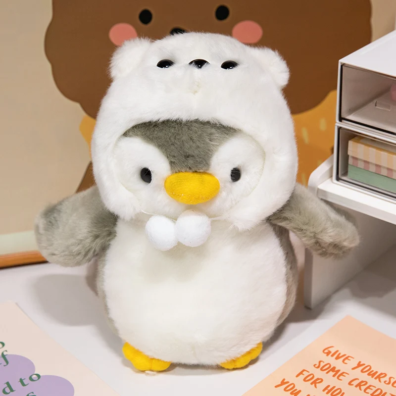 25cm Kawaii Creative Drag Penguin Plush Doll Cotton-Padded Hat Clothes Penguin Plush Toy For Boys And Girls Birthday Gifts 25cm Kawaii Creative Drag Penguin Plush Doll Cotton-Padded Hat Clothes Penguin Plush Toy For Boys And Girls Birthday Gifts