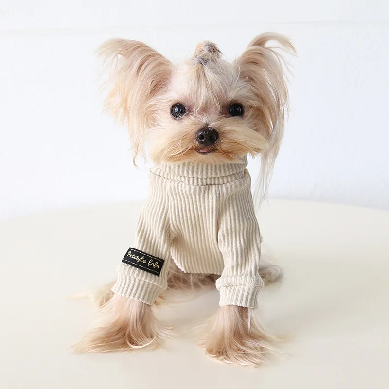 Autumn and Winter New Style Lapel Fly Sleeve Base Shirt High Neck Cat Clothing Pet Base Shirt Clothes Dog Hoodie Puppy Clothes Autumn and Winter New Style Lapel Fly Sleeve Base Shirt High Neck Cat Clothing Pet Base Shirt Clothes Dog Hoodie Puppy Clothes