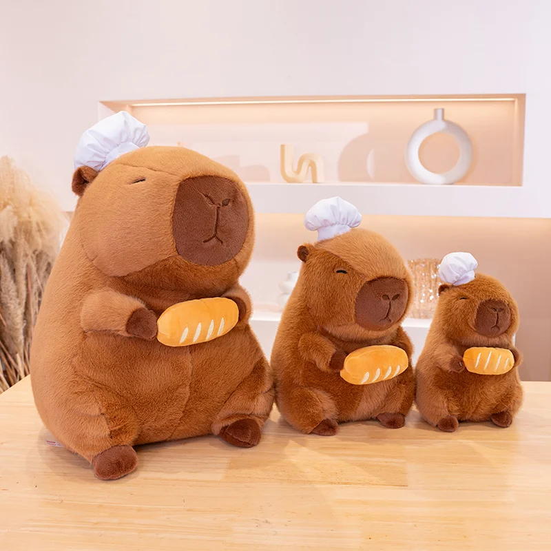 28-50cm Cook Capybara Plush Simulation Baker Kapibala Anime Fluffty Toy Cute Bread Doll Stuffed Animals Soft Doll Xmas Gift 28-50cm Cook Capybara Plush Simulation Baker Kapibala Anime Fluffty Toy Cute Bread Doll Stuffed Animals Soft Doll Xmas Gift