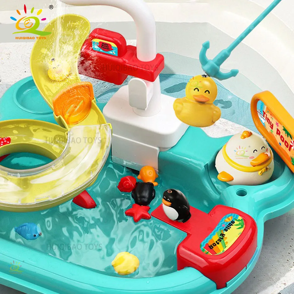 Kids Kitchen Sink Toys Electric Dishwasher Playing Toy With Running Water Pretend Play Food Fishing Toy Role Playing Girls Gift Kids Kitchen Sink Toys Electric Dishwasher Playing Toy With Running Water Pretend Play Food Fishing Toy Role Playing Girls Gift