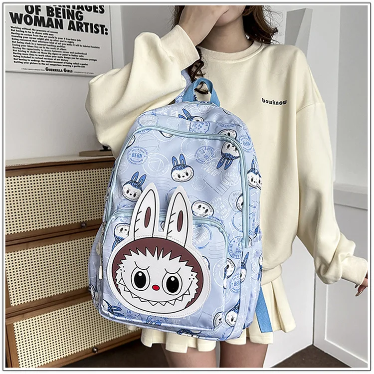 Large Capacity Cartoon Labubu Student Backpack Waterproof Kawaii Brown Monster Kids Cute Shouder Bag Elementary School Use Large Capacity Cartoon Labubu Student Backpack Waterproof Kawaii Brown Monster Kids Cute Shouder Bag Elementary School Use