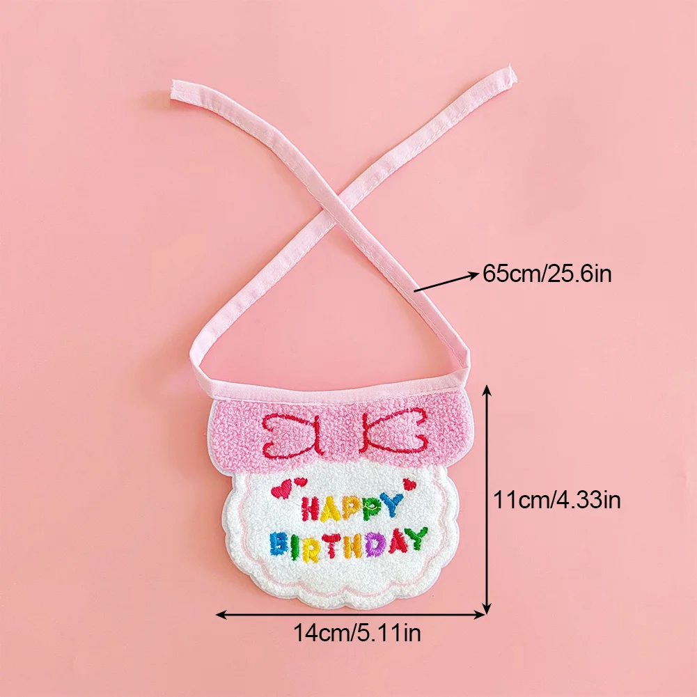 Pet Birthday Scarf Happy Birthday Hat Embroidered Bib Pet Dog Costume Accessory for Party Pet Holiday Birthday Decoration Gifts Pet Birthday Scarf Happy Birthday Hat Embroidered Bib Pet Dog Costume Accessory for Party Pet Holiday Birthday Decoration Gifts