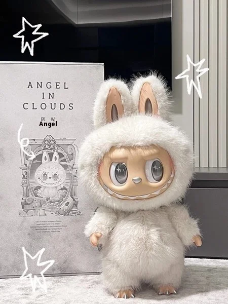 Bubble Mart Zimomo Big Leader Archangel Vinyl Plush Doll Trendy PVC and Resin Labubu Ornaments Collectible Blind Box Play
