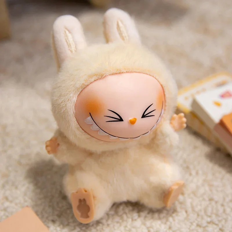 15cm Labubu Plush Toy The Monsters Heartbeat Macaron Doll Enamel Face Cute Stuffed Anime Pendant Tabletop Ornament Gift Girl