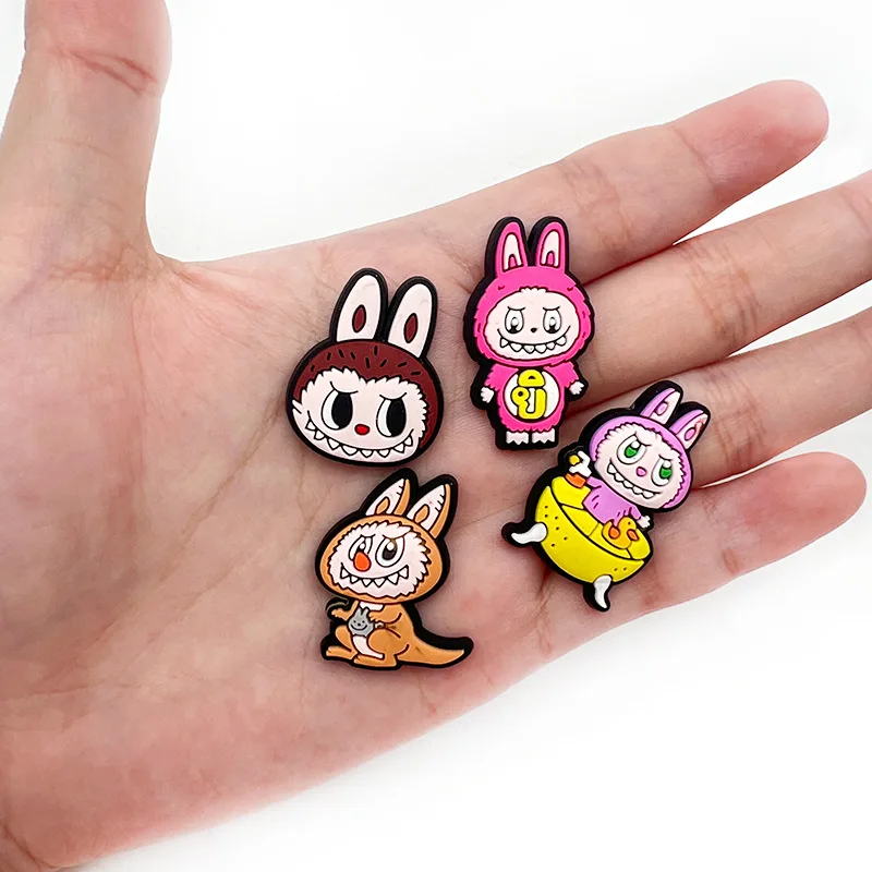 10pcs Labubu Shoe Flower Buckle for Men Women Anime Cartoon Cute Applique Boys Girls Shoes DIY Decorative Products Patch Toys 10pcs Labubu Shoe Flower Buckle for Men Women Anime Cartoon Cute Applique Boys Girls Shoes DIY Decorative Products Patch Toys