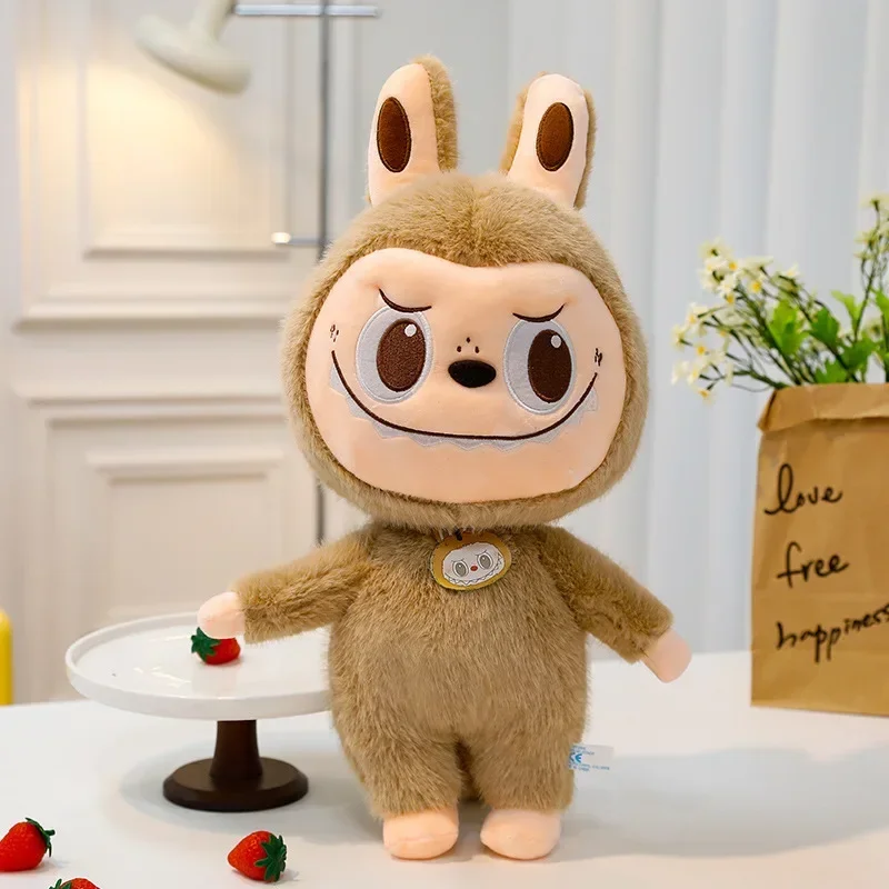 2025 Labubu Cartoon Ragdoll Plush Toys Mink Fur Cute Rabbit Ragdoll Accompany Sleep Plush Toy Pillow Children'S Christmas Gift