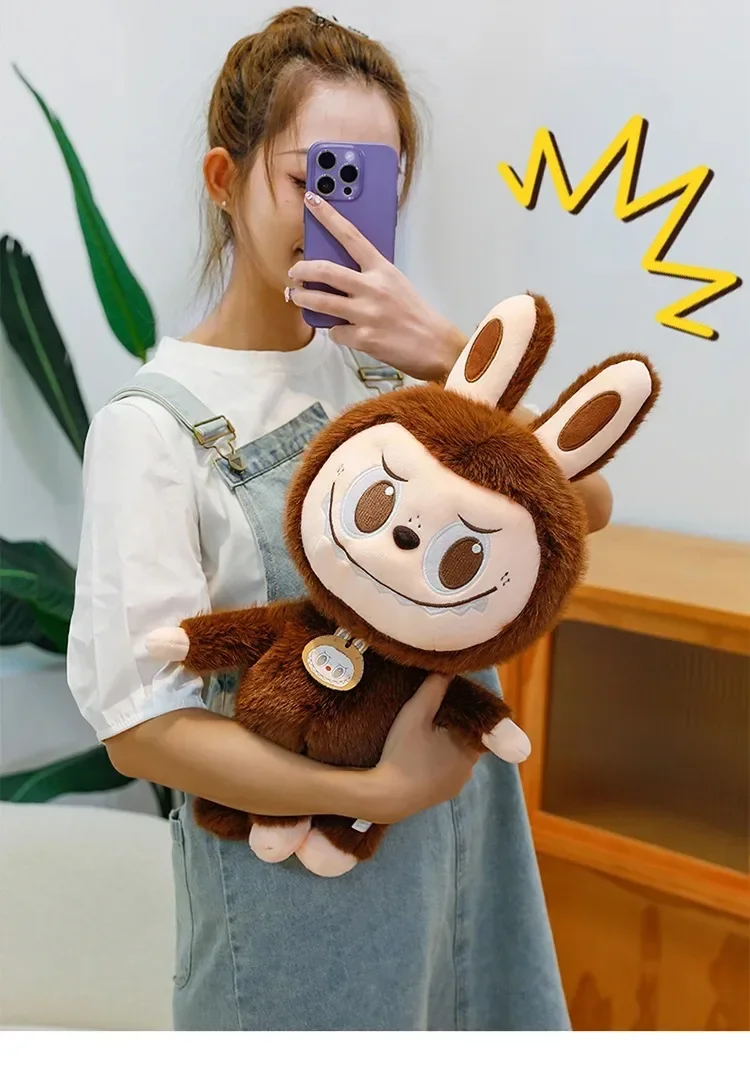 2025 Labubu Cartoon Ragdoll Plush Toys Mink Fur Cute Rabbit Ragdoll Accompany Sleep Plush Toy Pillow Children'S Christmas Gift